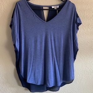 Style Loft Dolman Sheer Back Top NWT